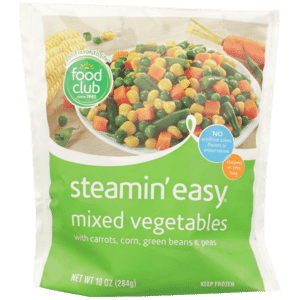 Steamin’ Easy  Mixed Vegetables With Carrots  Corn  Green Beans & Peas