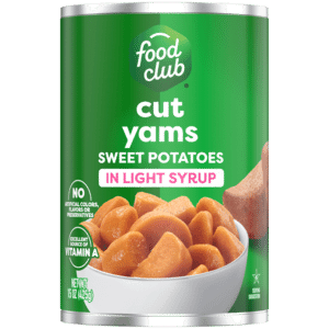 Food Club Cut Yams Sweet Potatoes in Light Syrup 15 oz