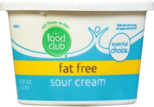 Food Club Essential Choice Fat Free Sour Cream 16 oz