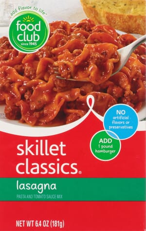 Food Club Lasagna Skillet Classics 6.4 oz