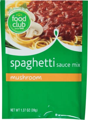 Food Club Mushroom Spaghetti Sauce Mix 1.37 oz