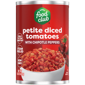 Food Club Petite Diced Tomatoes with Chipotle Peppers 14.5 oz