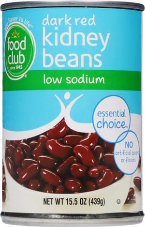 Food Club Essential Choice Low Sodium Dark Red Kidney Beans 15.5 oz