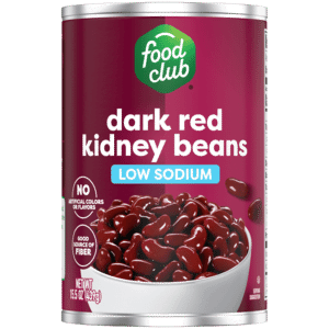 Food Club Dark Red Low Sodium Kidney Beans 15.5 oz