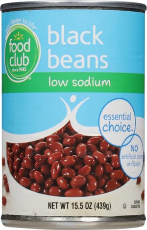 Food Club Essential Choice Low Sodium Black Beans 15.5 oz