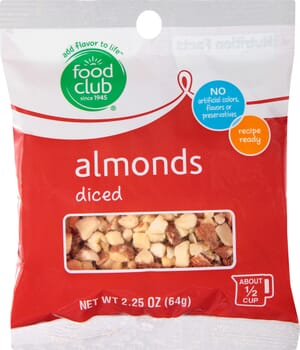 Food Club Diced Almonds 2.25 oz