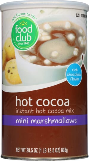 Food Club Mini Marshmallows Instant Hot Cocoa Mix 28.5 oz