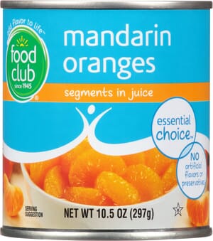 Food Club Essential Choice Mandarin Orange Segments in Juice 10.5 oz