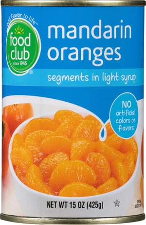 Food Club Segments In Light Syrup Mandarin Oranges 15 oz