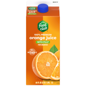 Food Club 100% Premium Orange Juice with Pulp 64 fl oz