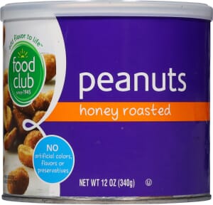 Food Club Honey Roasted Peanuts 12 oz