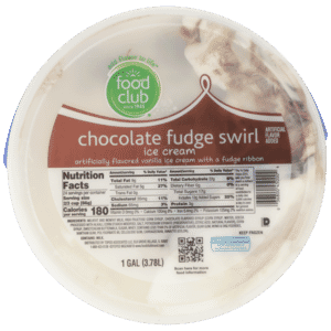 Chocolate Fudge Swirl Vanilla Ice Cream With A Fudge Ribbon