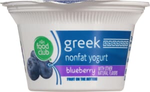 Food Club Greek Nonfat Blueberry Yogurt 5.3 oz