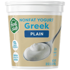 Food Club Nonfat Greek Plain Yogurt 32 oz
