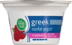 Food Club Greek Nonfat Raspberry Yogurt 5.3 oz