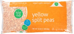 Food Club Yellow Split Peas 16 oz