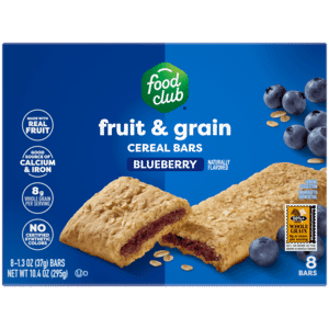 Food Club Fruit & Grain Blueberry Cereal Bars 8 – 1.3 oz Bars