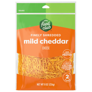 Food Club Mild Cheddar Finely Shredded Cheese 8 oz