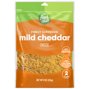 Food Club Mild Cheddar Finely Shredded Cheese 8 oz
