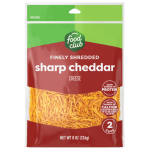 Food Club Sharp Cheddar Finely Shredded Cheese 8 oz