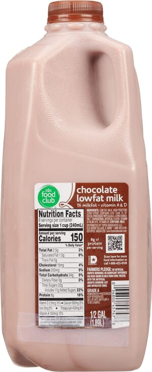 Food Club Lowfat Chocolate Milk 0.5 gl