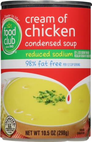 Food Club Reduced Sodium Cream of Chicken Condensed Soup 10.5 oz