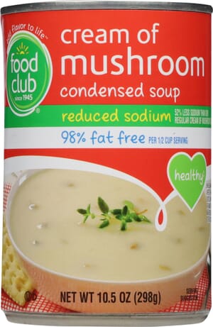 Food Club Reduced Sodium Cream Of Mushroom Condensed Soup 10.5 oz