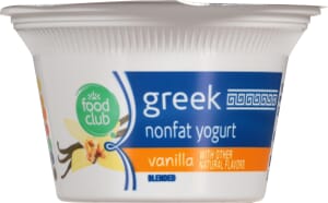 Food Club Greek Blended Nonfat Vanilla Yogurt 5.3 oz