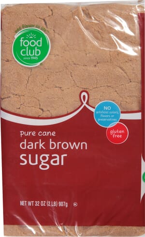 Food Club Dark Brown Pure Cane Sugar 32 oz