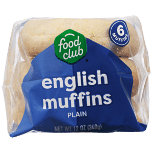 Food Club Plain English Muffins 6 Each