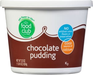 Food Club Chocolate Pudding 22 oz