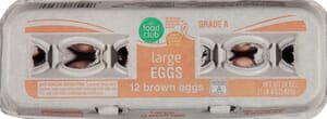 Food Club Large Brown Eggs 12 ea