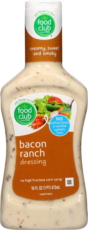 Food Club Bacon Ranch Dressing 16 fl oz