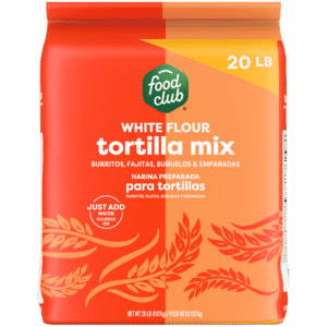 Food Club White Flour Tortilla Mix 20 lb