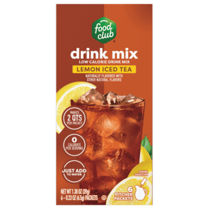 Food Club Low Calorie Lemon Iced Tea Drink Mix 6 – 0.23 oz Packets