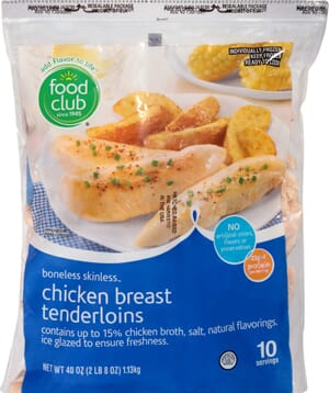 Food Club Boneless Skinless Tenderloins Chicken Breast 40 oz