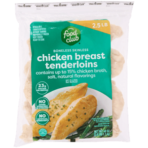 Food Club Boneless Skinless Ice Glazed Chicken Breast Tenderloins 40 oz
