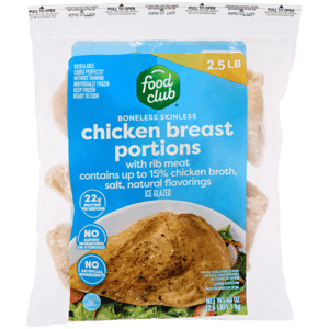 Food Club Boneless Skinless Chicken Breast Portions 40 oz