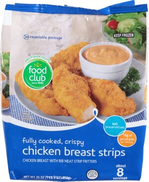 Food Club Strips Chicken Breast 25 oz