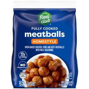 Food Club Fully Cooked Homestyle Meatballs 26 oz