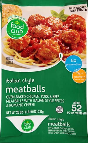 Food Club Italian Style Meatballs 26 oz