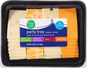 Food Club Party Tray Cheese Slices 16 oz