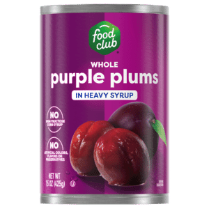 Food Club Whole Purple Plums in Heavy Syrup 15 oz