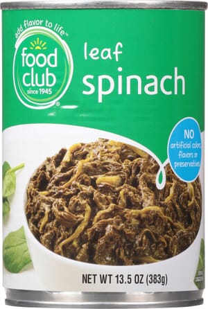 Food Club Leaf Spinach 13.5 oz