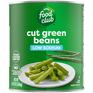 Food Club Low Sodium Cut Green Beans 101 oz