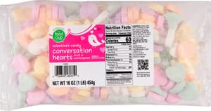 Food Club Valentines Candy Fruit & Wintergreen Conversation Hearts 16 oz