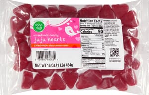 Food Club Valentines Candy Cinnamon Juju Hearts 16 oz