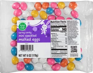 Food Club Spring Candy  Mini Speckled Malted Eggs 6 oz