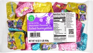 Food Club Spring Candy Chocolate Flavored Foiled Bunnyettes 16 oz