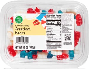 Food Club Freedom Bears Summer Candy 12 oz Carton